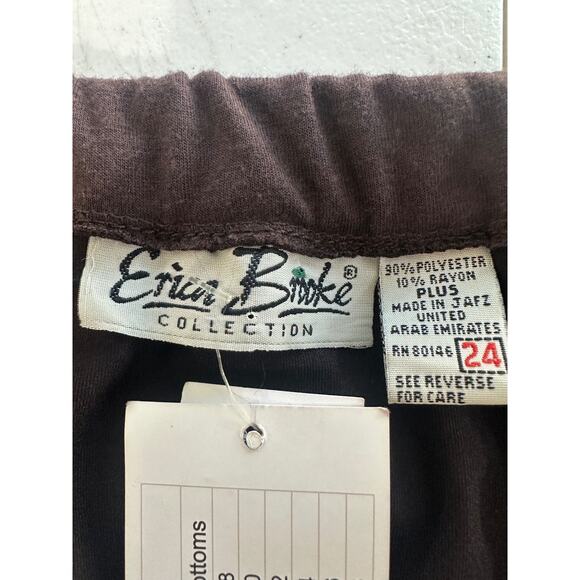 Vtg Erica Brooke Strapless Dress Size 24 Brown Fairy 80s Whimsical Floral Boho - Picture 5 of 12